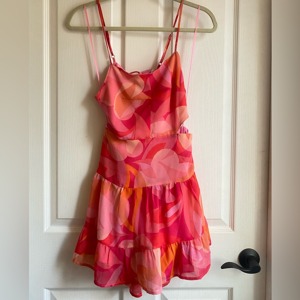 Summer ruffle mini dress